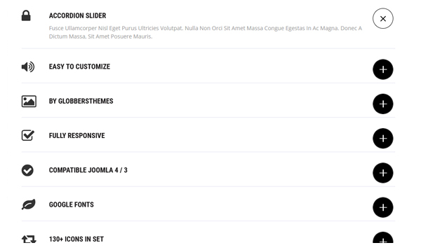 accordeon slide joomla module